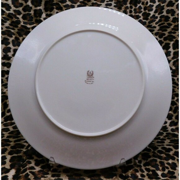 Lenox Amethyst Platinum Trim Dinner Plate 10 3/4" Floral USA Ceramic Vintage - Picture 3 of 4